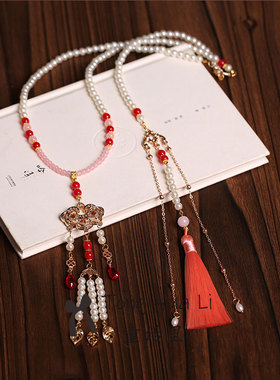 平安锁项链吊坠古风汉服长流苏