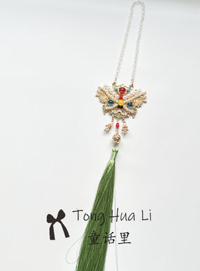 国风璎珞新中式古装醒狮旗袍配饰