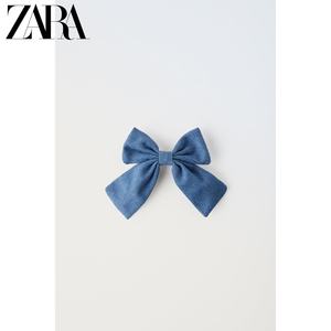 ZARA 24春季新品 童装女童 牛仔蝴蝶结发饰 2326605 400