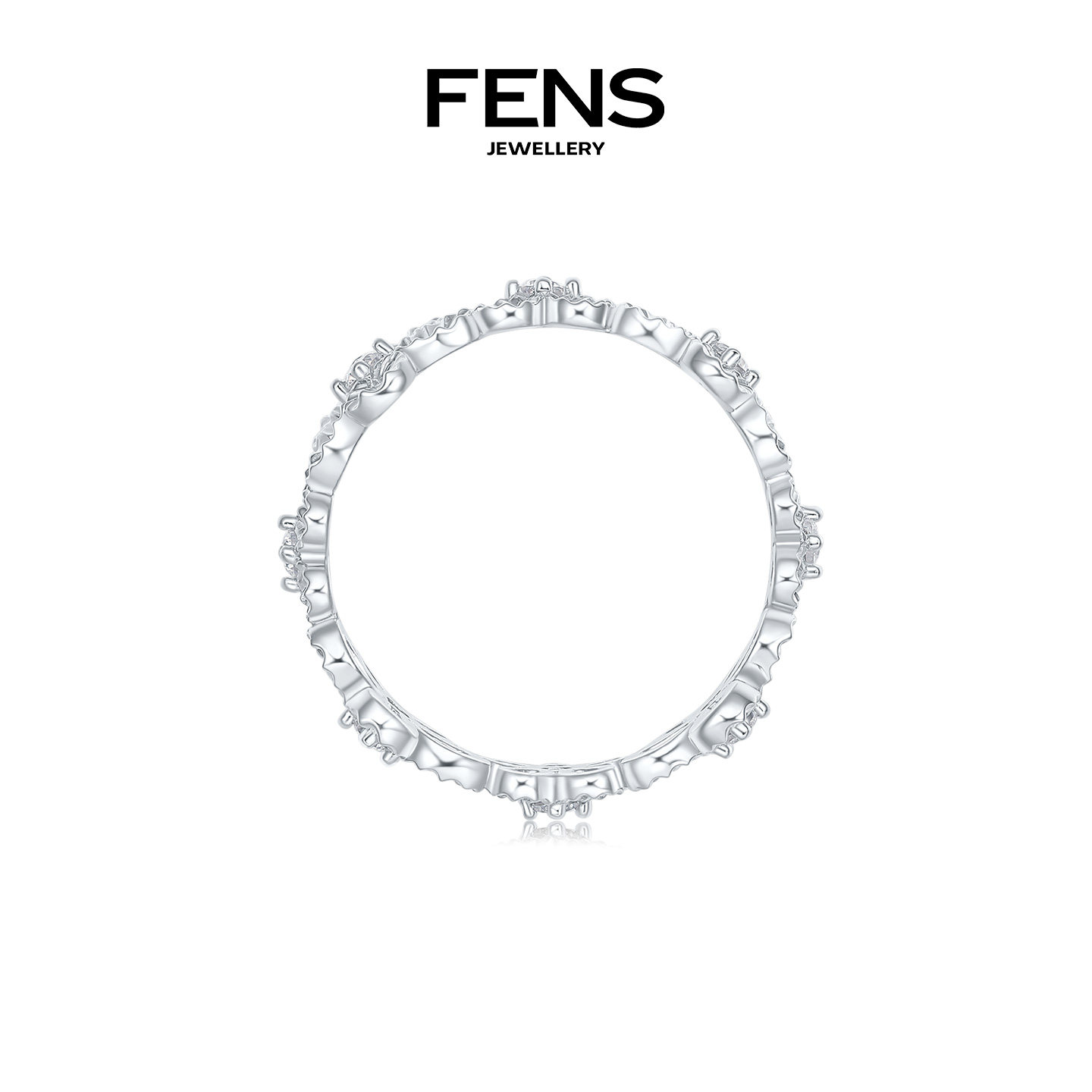 FENS珠宝 浮光织境系列花间叠序戒指女复古立体镶嵌锆石指环手饰,淘宝优惠券,粉丝福利购,淘宝优惠卷
