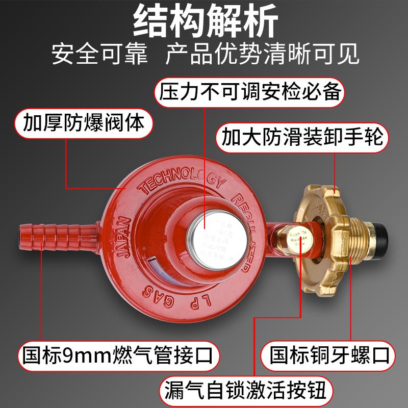 商用防爆高中压阀煤气罐安全自闭阀液化气钢瓶饭店猛火灶减压阀门