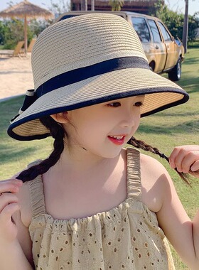 2026女童帽子防晒夏天遮太阳草帽