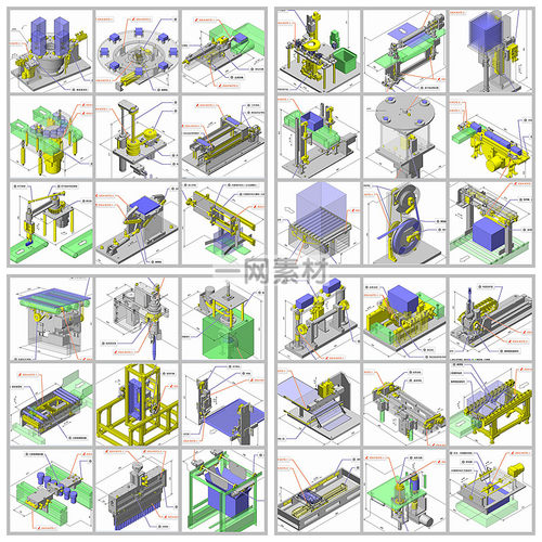 无卡住现象的提升机构工装夹具图纸SW三维模型设备机械设计素材库 - 图1