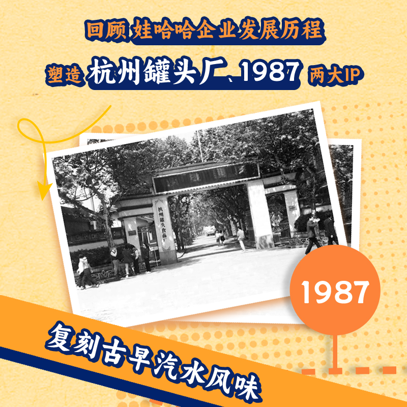 【新品推荐】娃哈哈1987果汁汽水碳酸饮料樱花白桃凤梨500mL*15瓶 - 图3