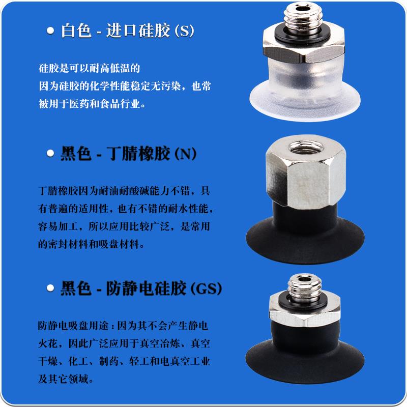 新款SMC机械手真空吸盘ZP3-T04UM/T06UM/T08UM/T10UM/T13UM/T16UM - 图1