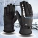 Guantes cálidos de invierno para hombre, gruesos y de terciopelo, para motocicletas, vehículos eléctricos, guantes de algodón para esquí resistentes al frío, al viento e impermeables