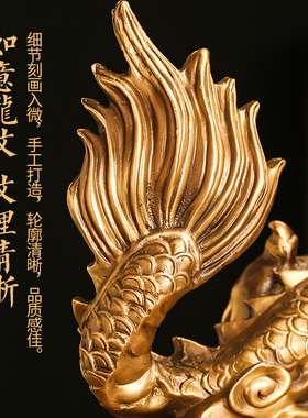 龙腾盛世铜龙办公室摆件吉祥物
