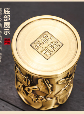 黄铜笔筒家用办公室老板桌面摆件