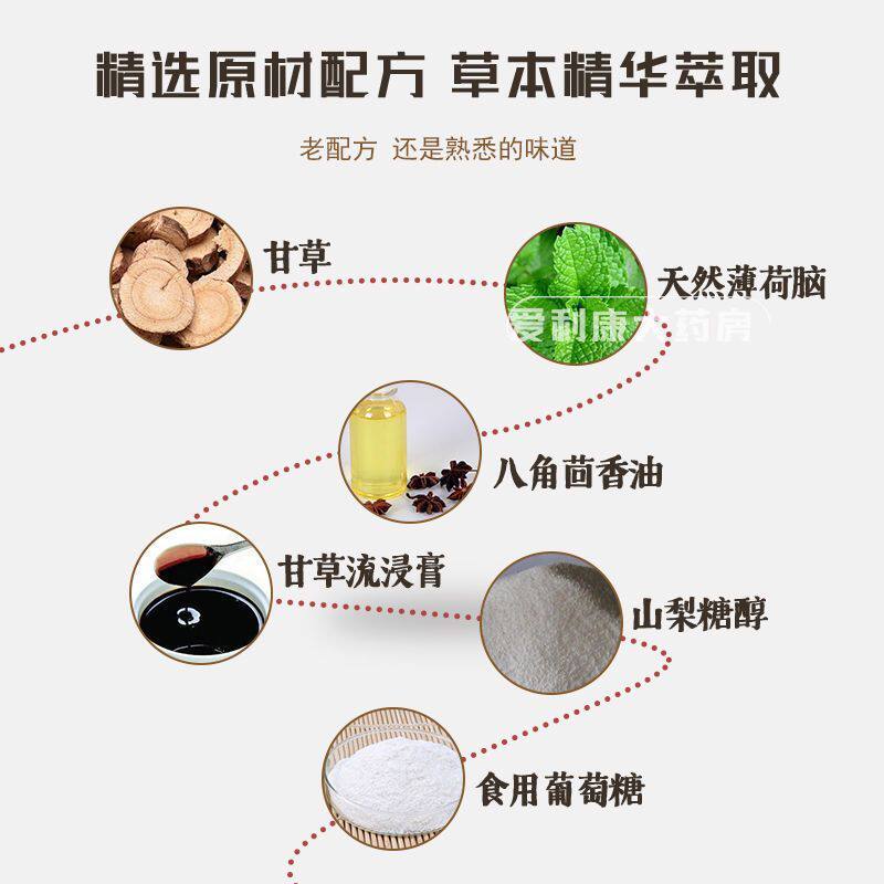 甘草片正品100片/瓶老牌子泡水护喉润嗓子含片干咽痒官方旗舰店SY