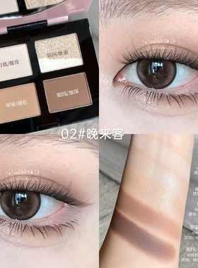 玛丽黛佳粉墨五色眼影盘淡颜初学者大地色修容高光哑光珠光一体盘