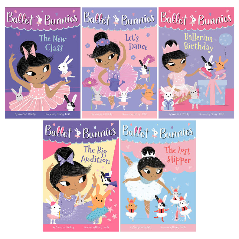 英文原版 Ballet Bunnies 芭蕾舞小兔子1-5册 冒险魔法友谊主题 全彩桥梁章节书 女孩课外阅读儿童读物 Swapna Reddy 英文版进口书