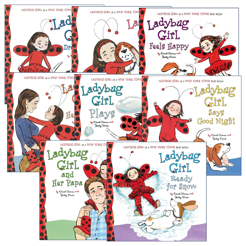英文原版 Ladybug Girl 瓢虫女孩系列8册 亲子幼儿绘本 David Soman 盛装打扮/好开心/在玩耍/说晚安 英文版 进口英语原版书籍