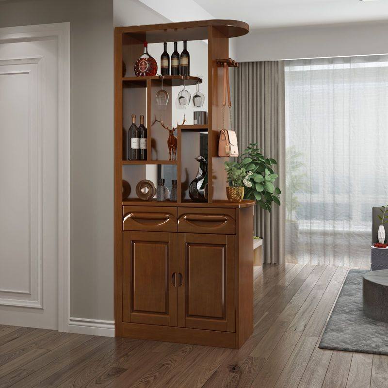 新中式酒柜小户型屏风实木间厅柜进门玄关柜客厅隔断柜双面门厅柜,淘宝优惠券,粉丝福利购,淘宝优惠卷