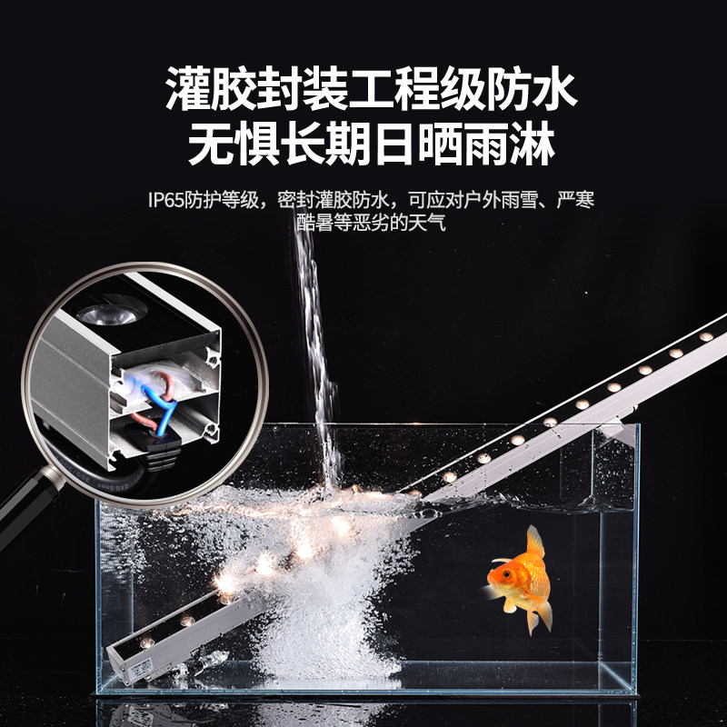 led洗墙灯户外防水24v楼体外墙轮廓背景七彩线条亮化室内婚庆射灯,淘宝优惠券,粉丝福利购,淘宝优惠卷