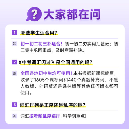 【旗舰店】2026中考词汇闪过2025初中英语词汇单词默写本手册乱序版必考考纲高频词初三四轮总复习资料中考语法人教2000词汇口袋版 - 图0