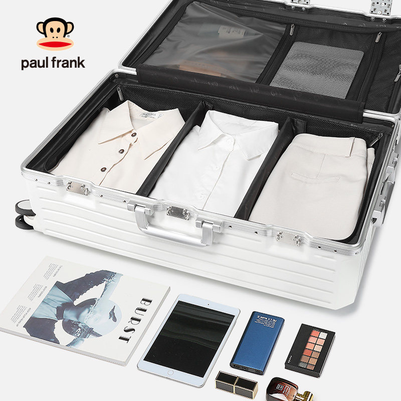 大嘴猴铝框大容量女学生28寸拉杆箱 大嘴猴华喆旅行箱