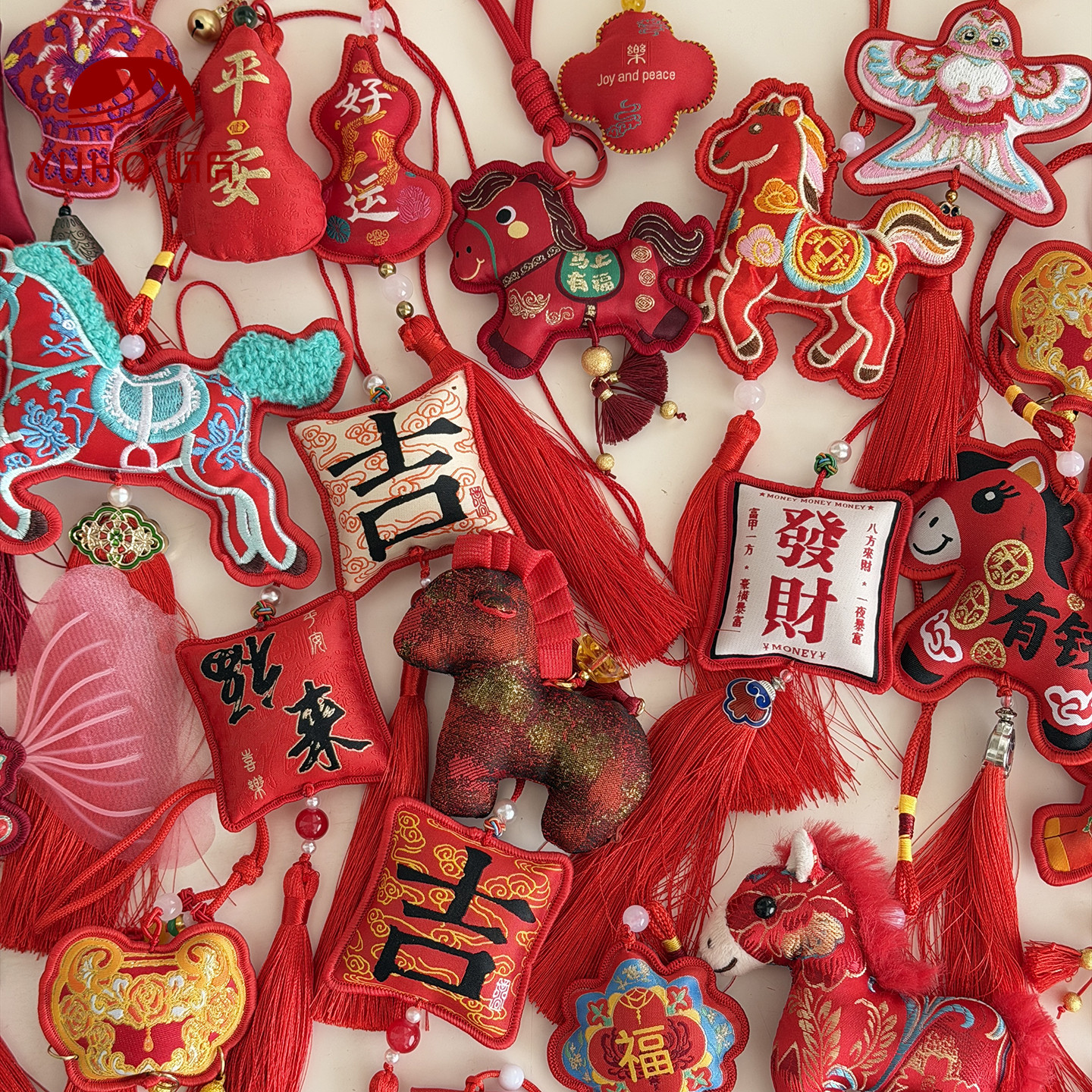 屿后 【2026】新年红合集挂件年宵抱抱桶流苏diy饰品香包包装材料,淘宝优惠券,粉丝福利购,淘宝优惠卷