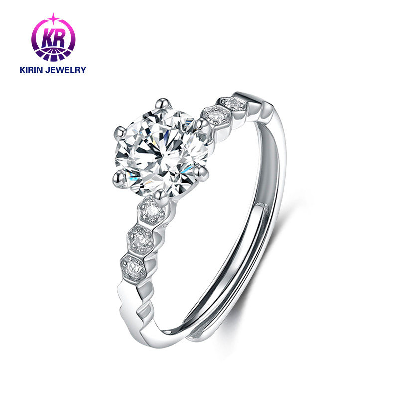 kr d色1克拉莫桑石925银(珠宝) kr珠宝戒指/指环