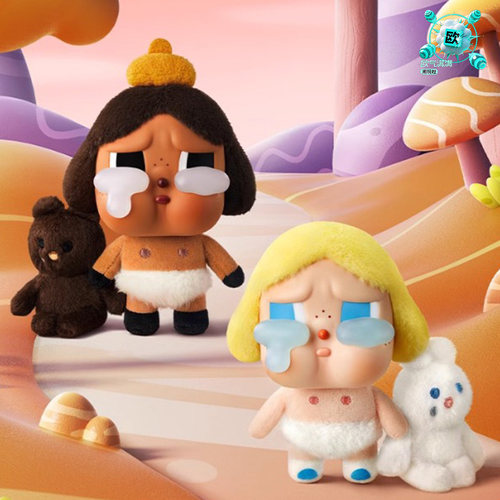 泡泡玛特POPMART哭娃眼泪工厂系列CRYBABY搪胶脸毛绒盲盒手办挂件 - 图0