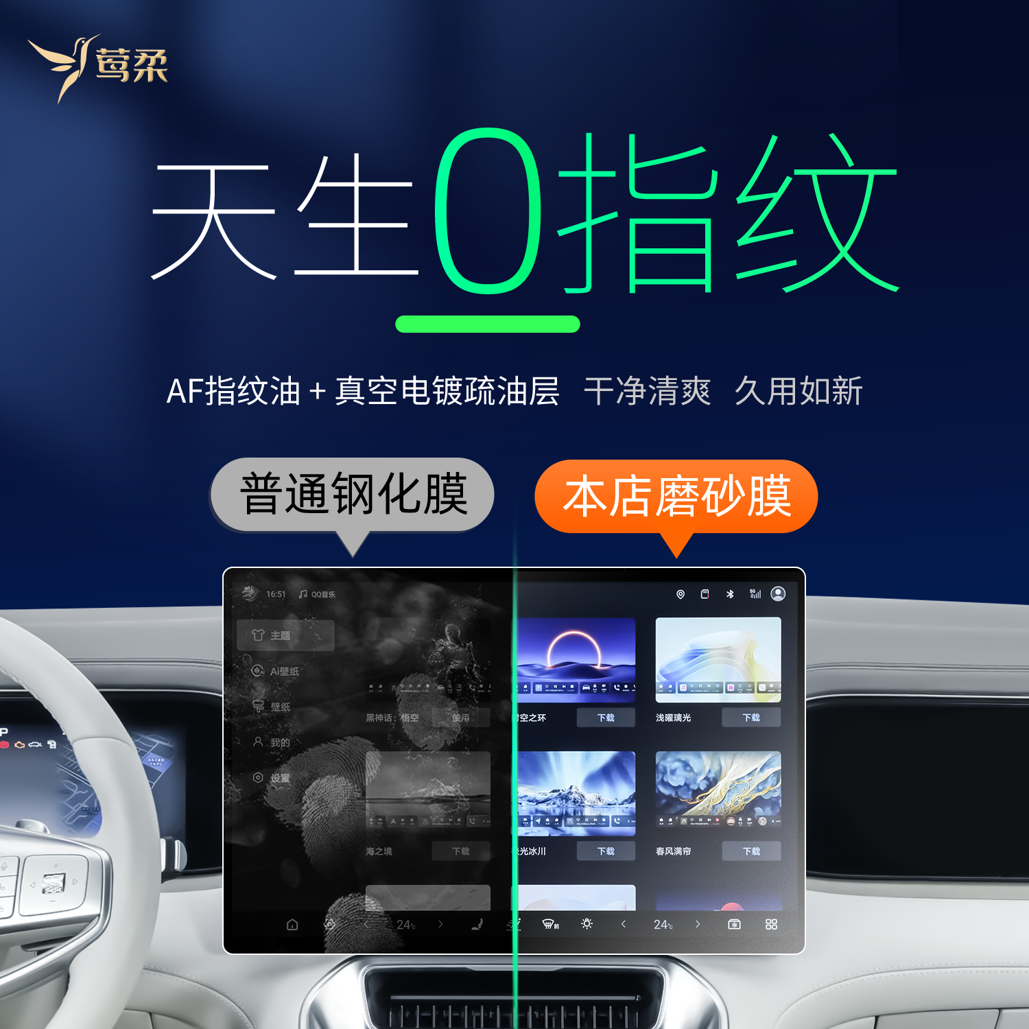 适用于腾势N8L屏幕钢化膜中控贴膜汽车内饰用品配件改装车上车载