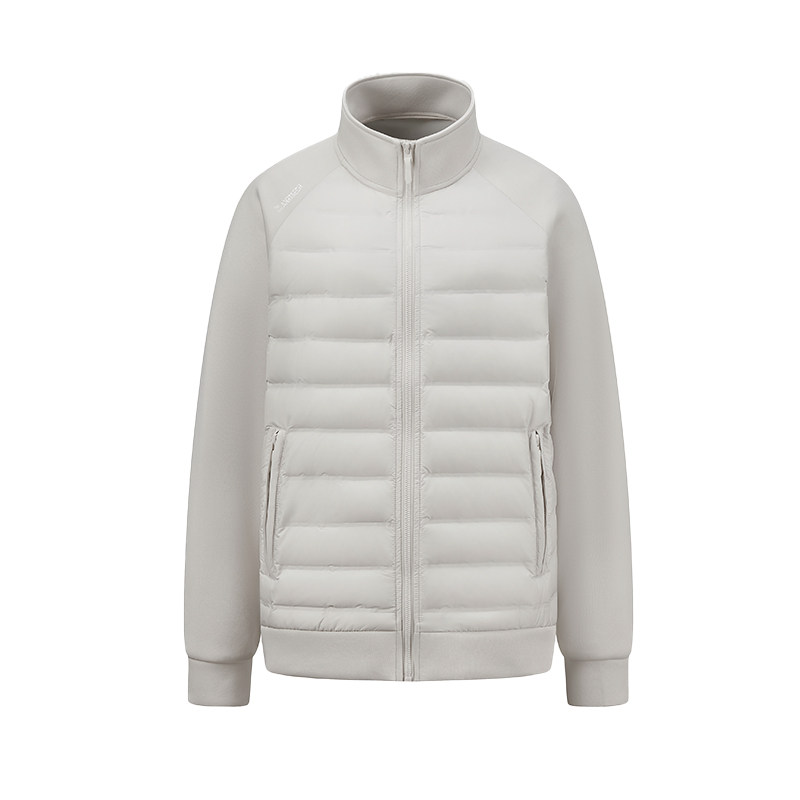 【90高蓬鸭绒】雅鹿轻薄羽绒服2025秋季新款卫衣拼接立领保暖外套