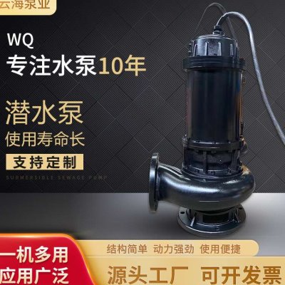 新品WQ型号无堵塞防汛自动搅匀排涝大流量潜污泵T污水潜水排污泵