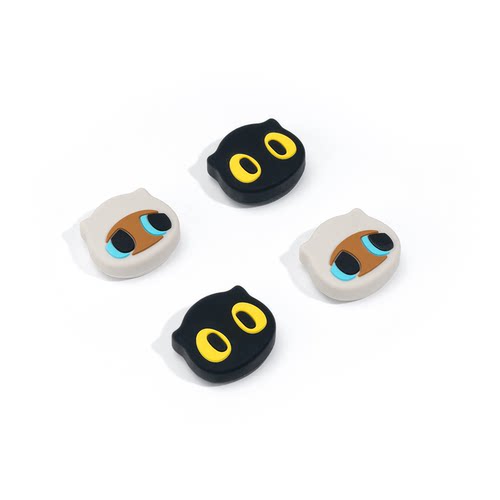 极想 任天堂switch摇杆帽可爱大眼喵喵 NS硅胶软套保护套 oled手柄joycon按键帽 适用于lite键帽游戏周边配件 - 图3