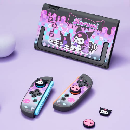 极想任天堂switch2代保护壳ns2代次世代主机保护套可插底座三丽鸥库洛米大耳狗手柄保护套可爱游戏配件 - 图0