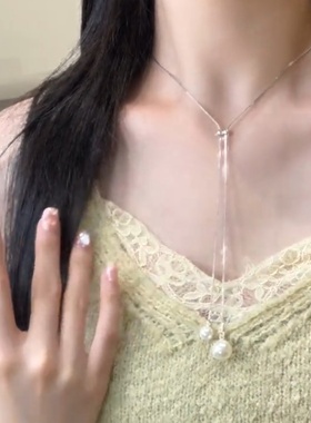 夏季超仙大小珠珠项链女