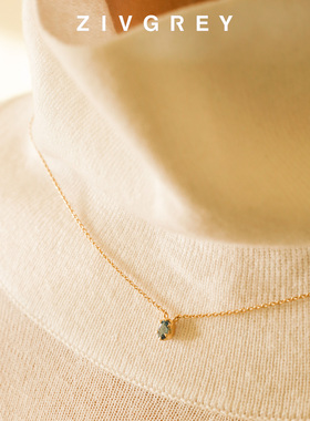 蓝帕托石项链轻奢小众设计高级感