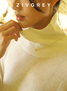 天然黄水晶项链气质简约