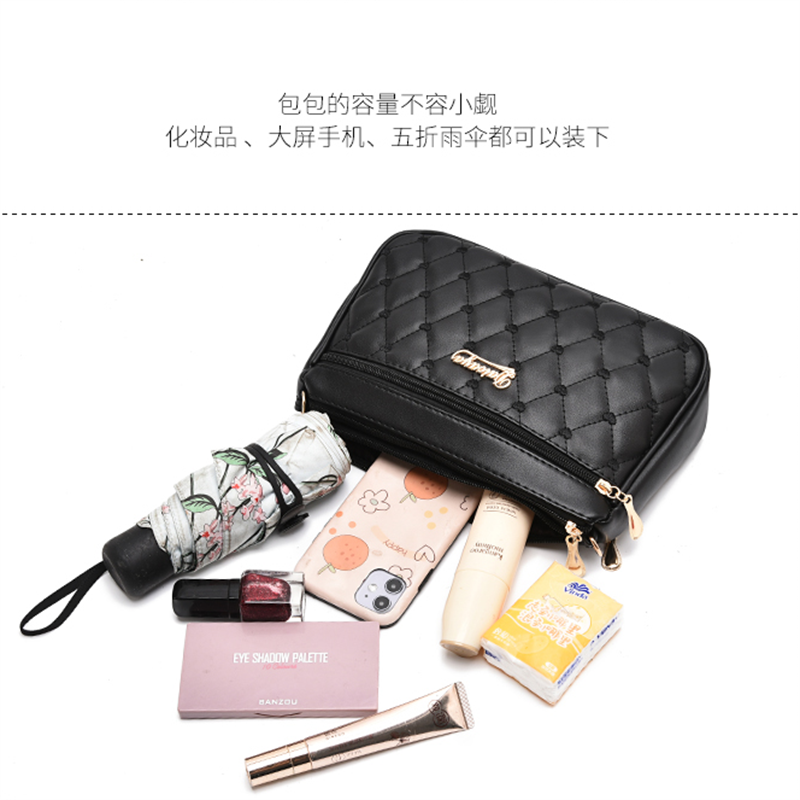 软皮妈妈包女2025新款时尚百搭菱格真皮质感单肩斜挎包女士腋下包,淘宝优惠券,粉丝福利购,淘宝优惠卷