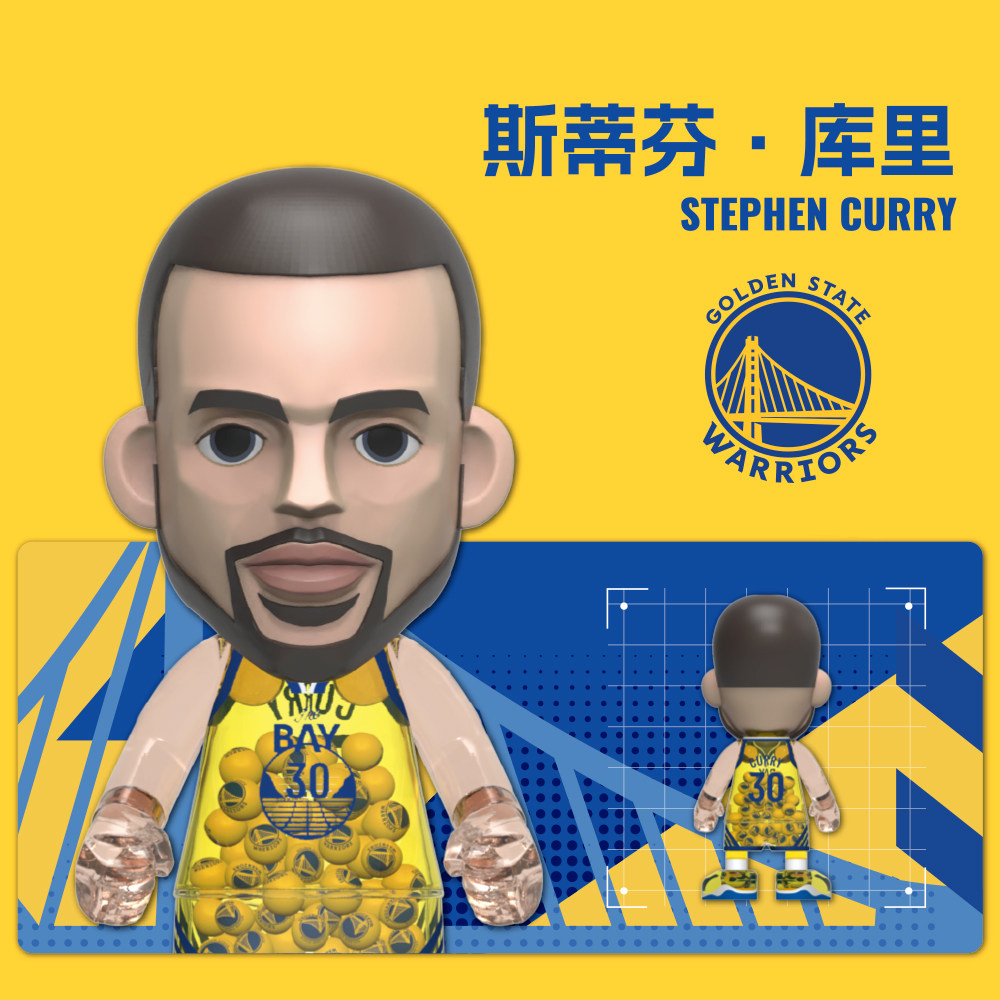 王牌化身NBA库里正版授权手办潮玩公仔摆件送礼篮球球星高档收藏 - 图1