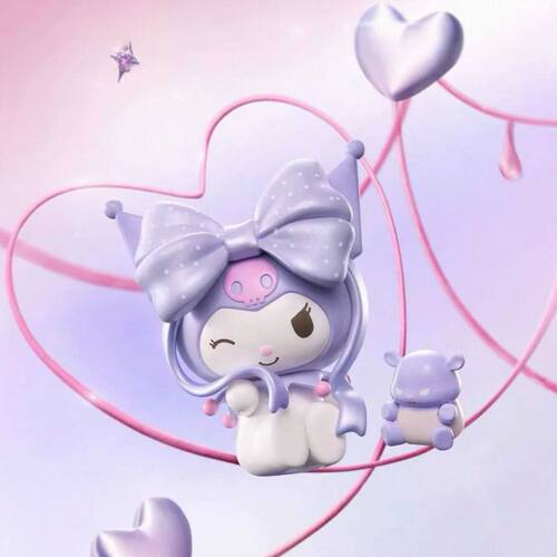新品 名创优品Sanrio characters心意蝴蝶结系列盲盒潮玩摆件手办 - 图2