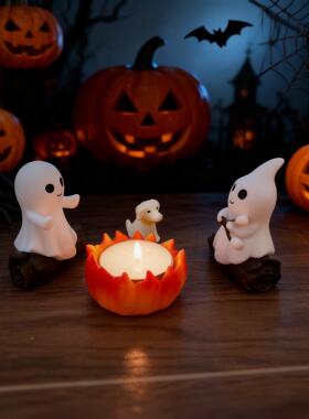 跨境万圣节新款Ghost Campfire Gathering幽灵篝火聚会摆件