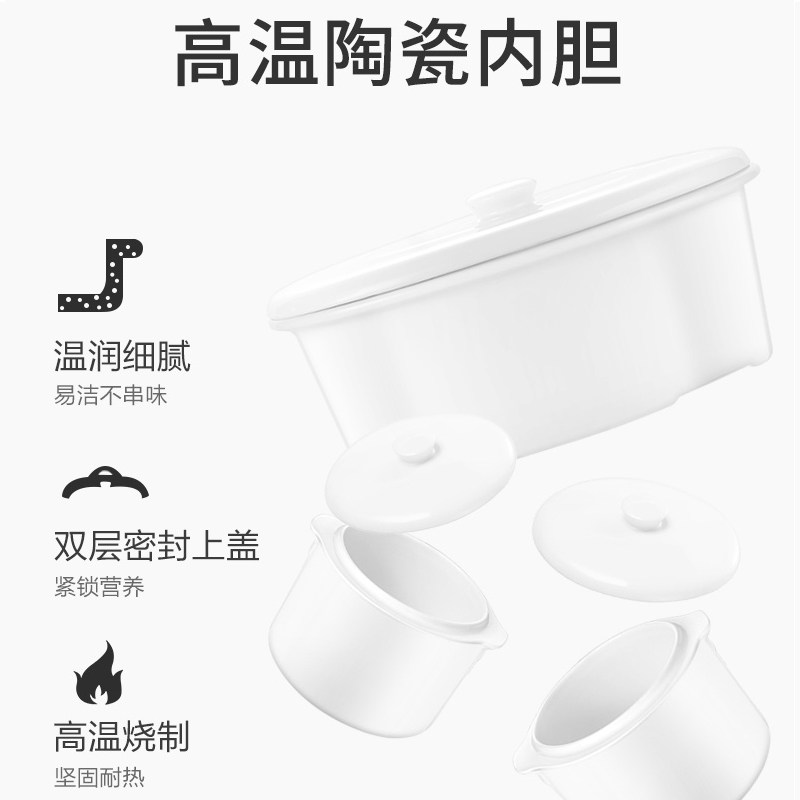 天际电炖炖锅家用陶瓷煲汤电砂锅 天际千多电炖/煮粥锅/文火炉