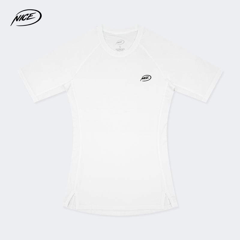 NICEID NICE紧身衣男训练短袖打底球运动健身高弹透气速干T恤 - 图1