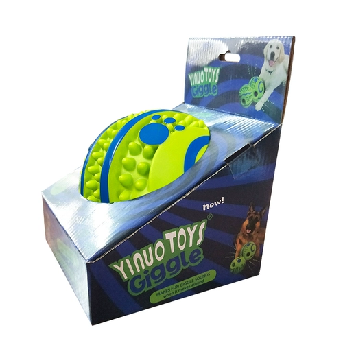 Собачья вокализованный игрушечный мяч.