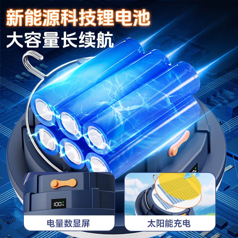 太阳能户外露营灯长续航家用停电应急灯地摊夜市摆摊充电照明灯泡,淘宝优惠券,粉丝福利购,淘宝优惠卷
