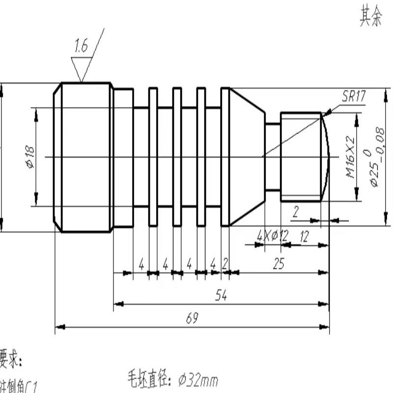 数控车床代写编程G代码Mastercam数控车床编程工艺设计数控编程