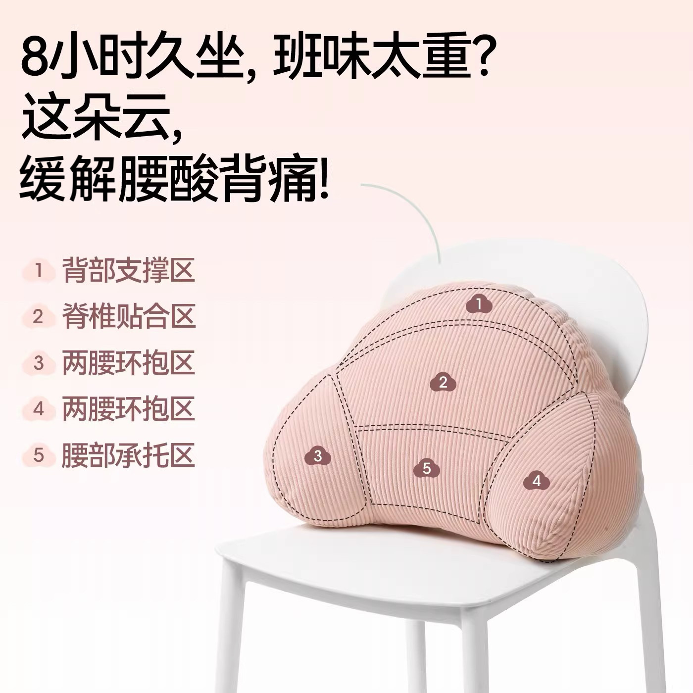 办公室腰靠护腰靠垫工位座椅腰部支撑靠背沙发靠枕椅子靠背垫抱枕,淘宝优惠券,粉丝福利购,淘宝优惠卷