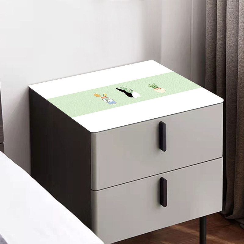 简约现代床头柜桌布皮革桌垫防水防油免洗床头柜盖垫卧室高级感,淘宝优惠券,粉丝福利购,淘宝优惠卷