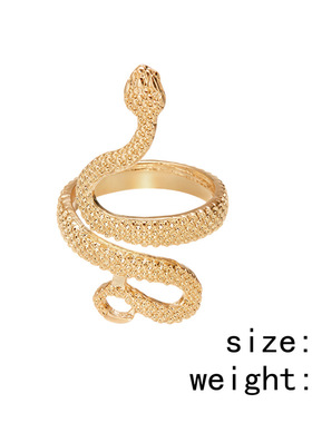 欧美风个性蛇型戒指炫酷指环复古开口热卖眼睛蛇戒指