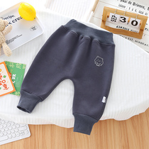 Baby gush pants autumn and winter outside wearing baby big fart PP pants male and female baby warm pants integrated thin down