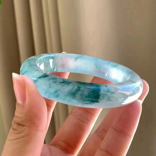 走近曼德勒天然缅甸翡翠手镯圆条正圈手镯直播直播间专拍链接 - 图3