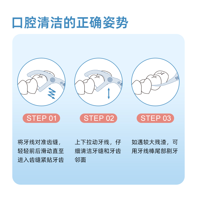 小鹿妈妈牙线家庭装超细牙签家用一次性剔牙线随身便携单支独立装