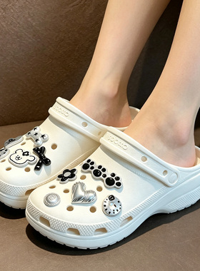 MKOP洞洞鞋配饰高级感鞋扣配件卡通草莓骨头鞋花适配Cross/Crocs