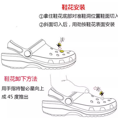 Mkop洞洞鞋配饰高级感鞋扣配件搞怪香肠嘴鞋花适配Crocs/Cross - 图3