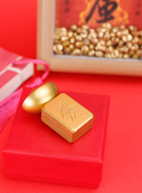 铜转大发手把件发财麻将元宝摆件