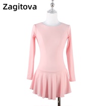 ZAGITOVA Figure Skating Performance Uniform girls ice skirts Childrens adult competition Testing Shallow Powder Training Dress